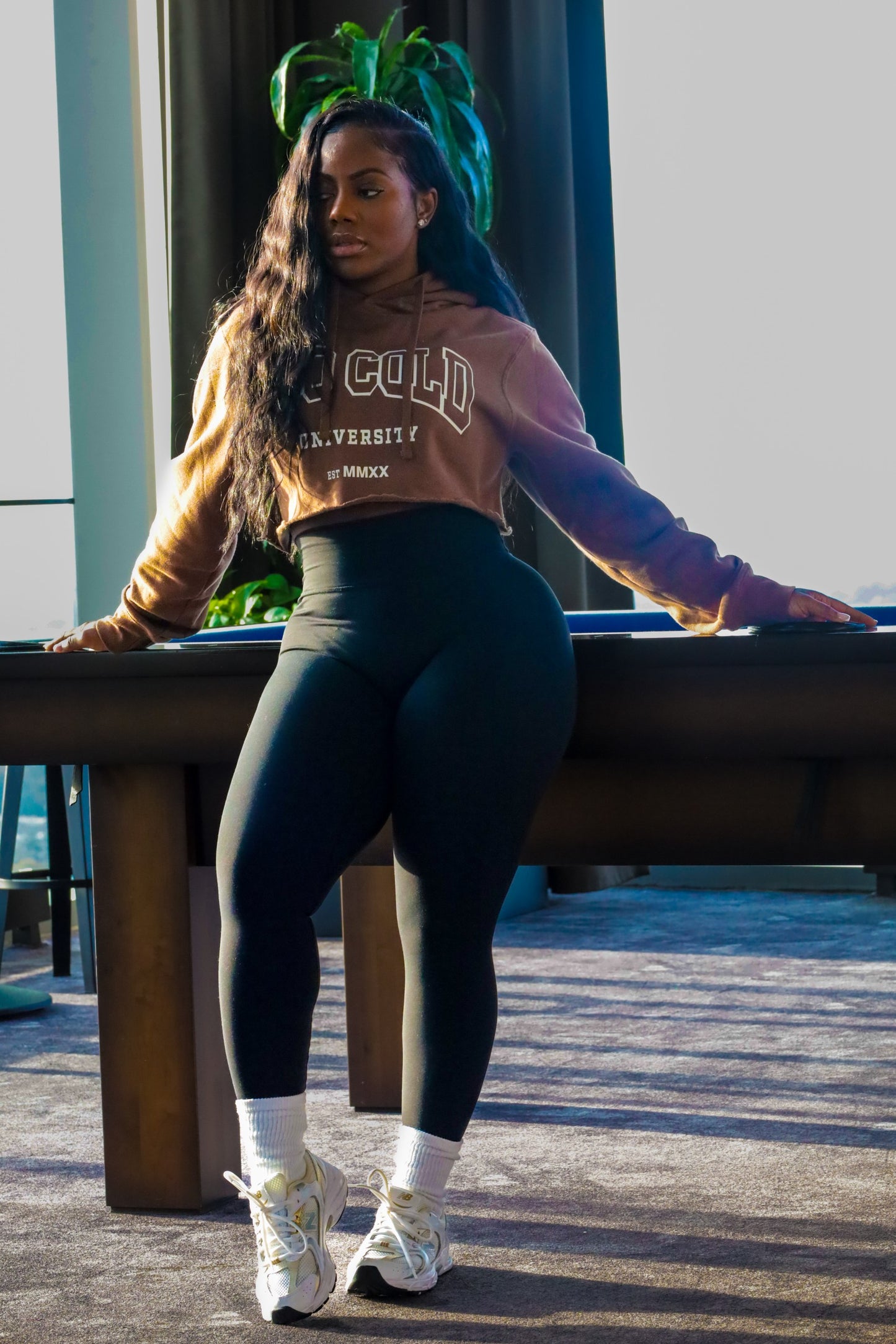 Too Cold University Cropped Hoodie