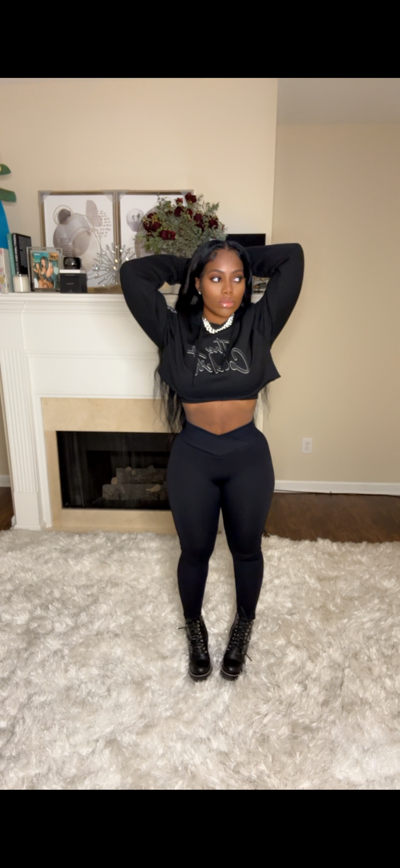 The Coldest Cropped Signature Hoodie