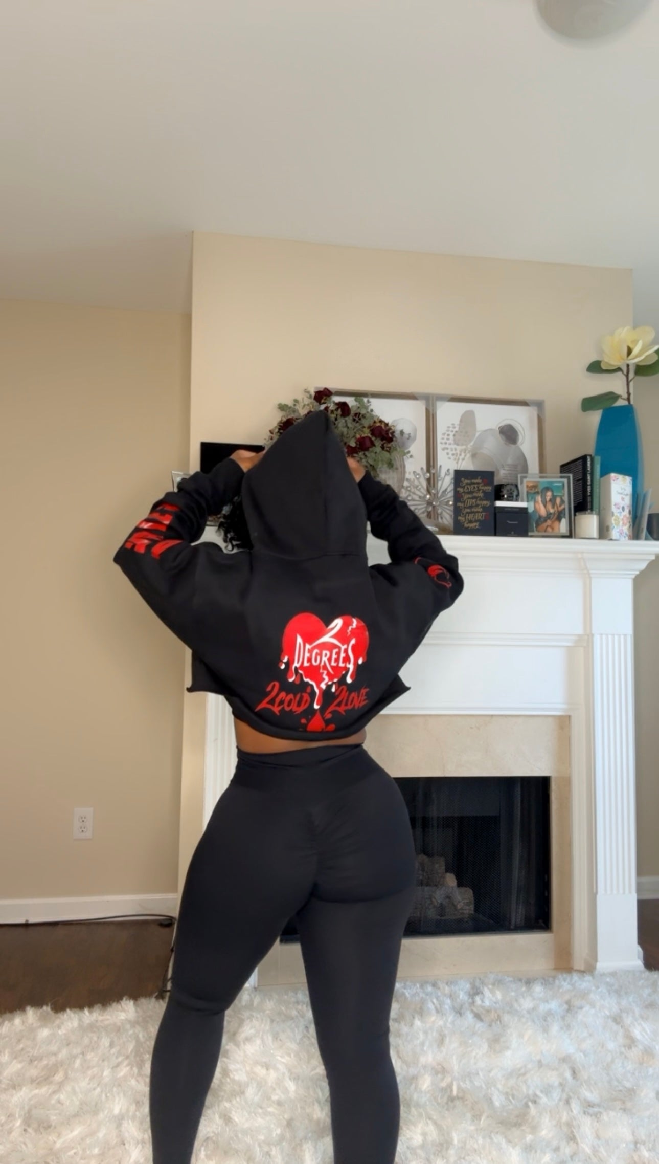 2 Cold 2 Love Affiliates Cropped Hoodie