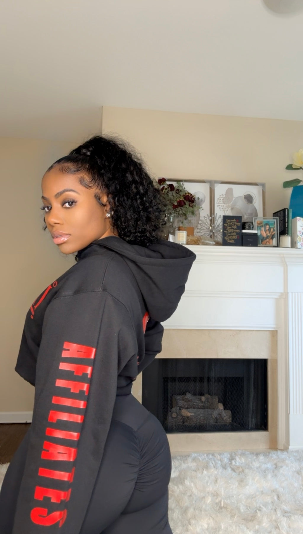 2 Cold 2 Love Affiliates Cropped Hoodie