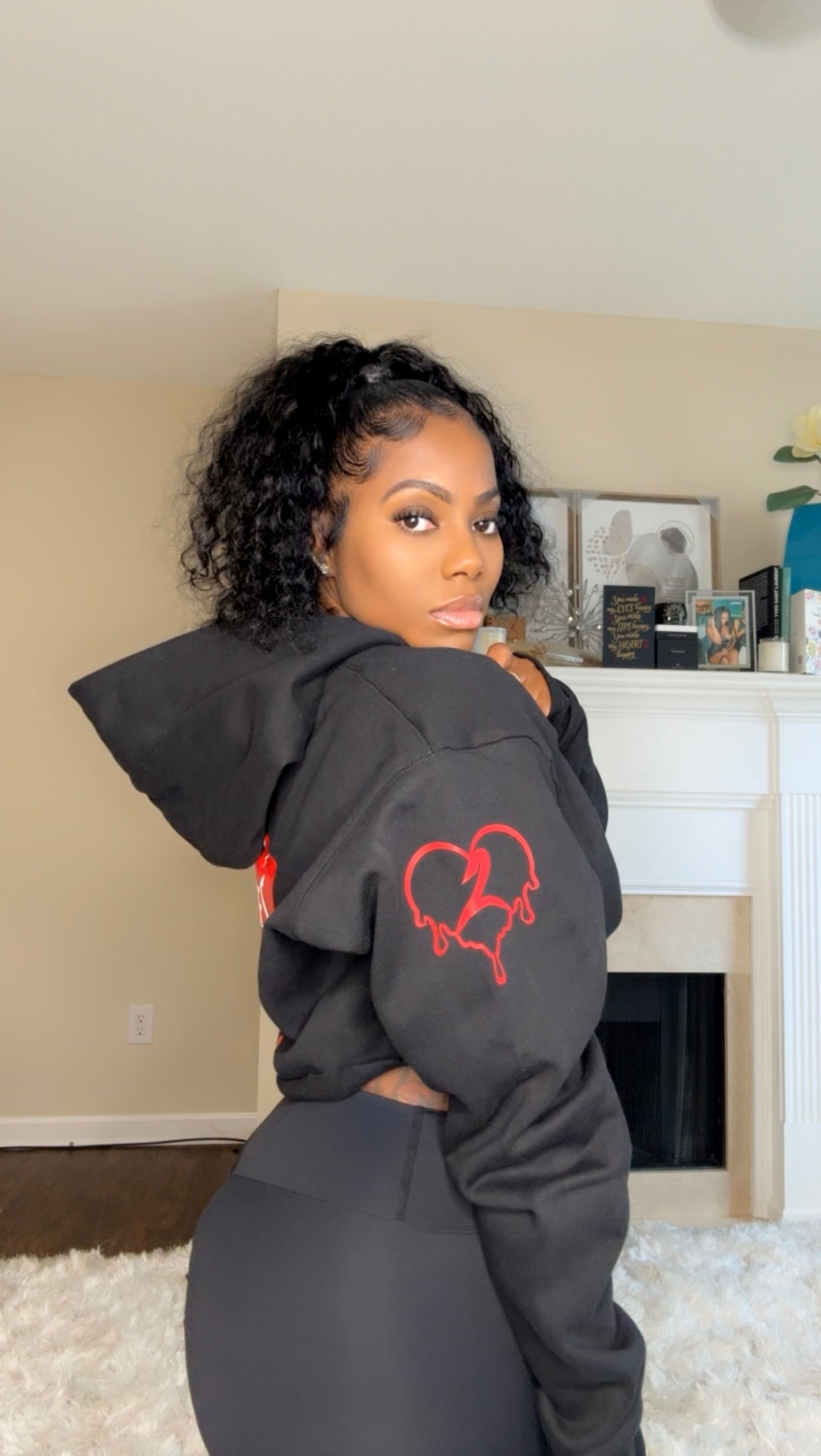 2 Cold 2 Love Affiliates Cropped Hoodie