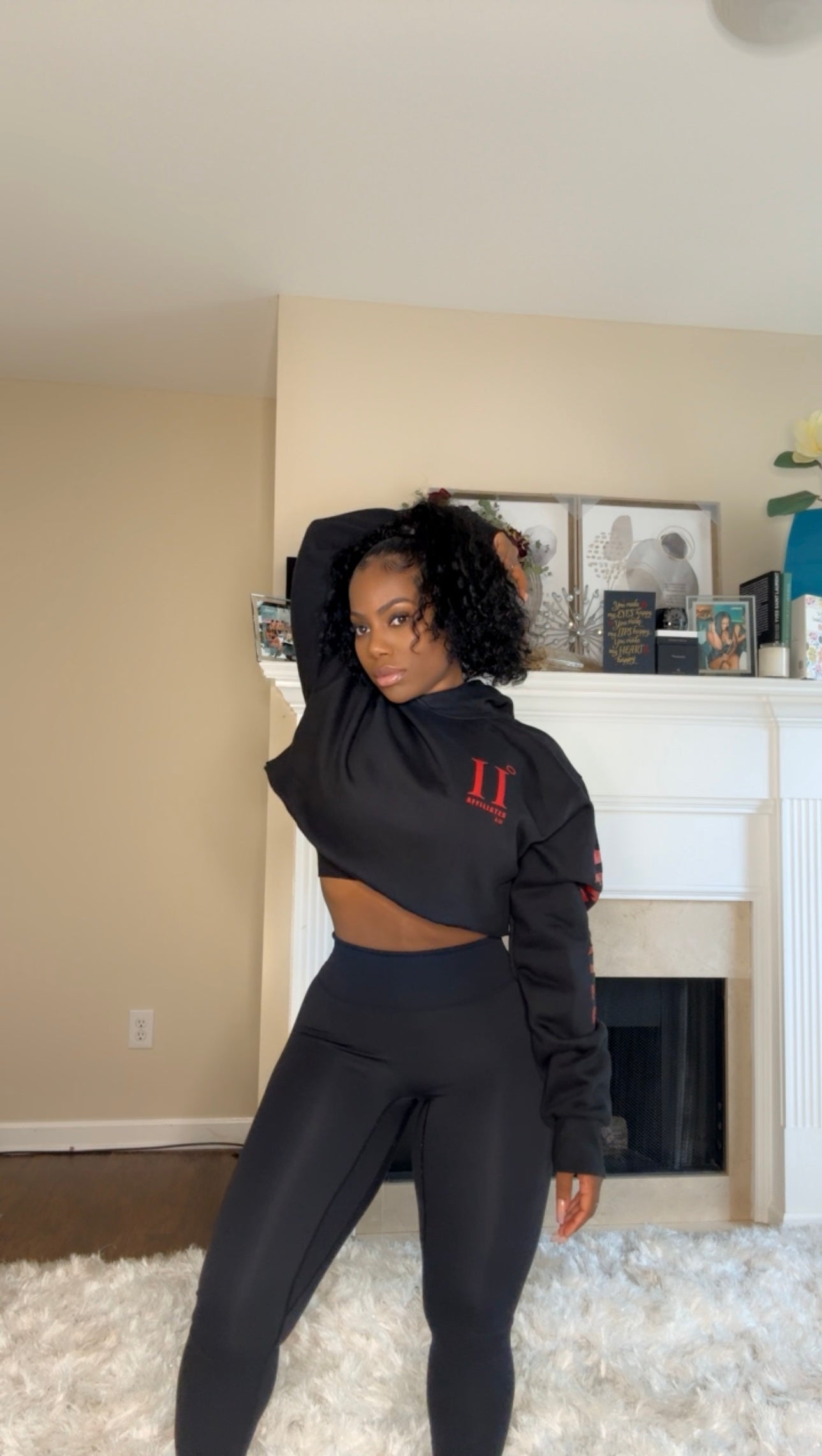 2 Cold 2 Love Affiliates Cropped Hoodie